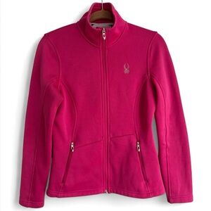 Spyder Core Sweater Fleece Lined Jacket Warm Outdoor Ski Layer Cozy Pink Medium